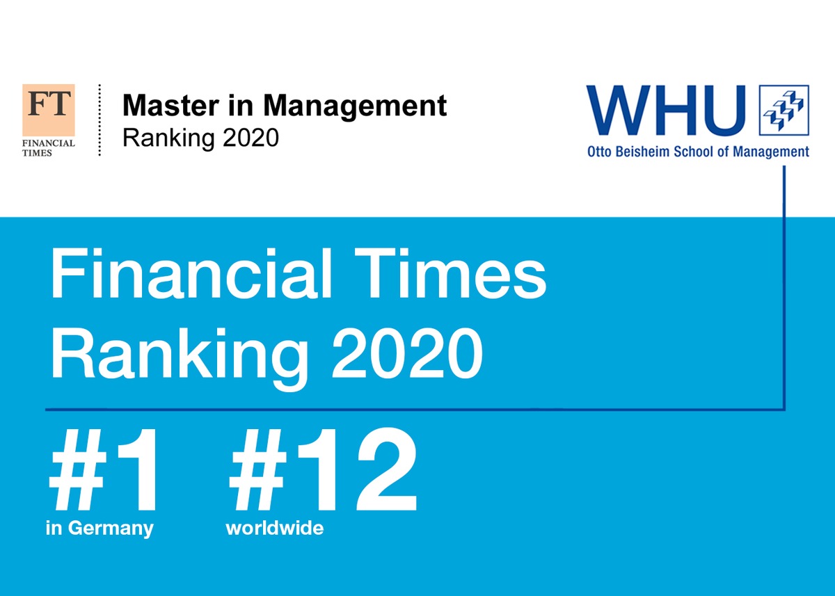 FT MiM Ranking WeltklasseWHUMaster in Management in Deutschland